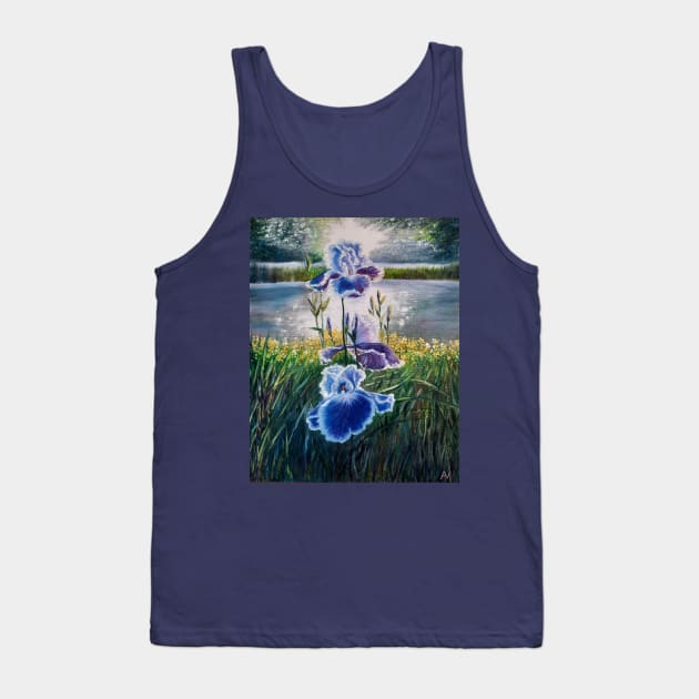 Irises in the rays of sunrise Tank Top by Gatoulart